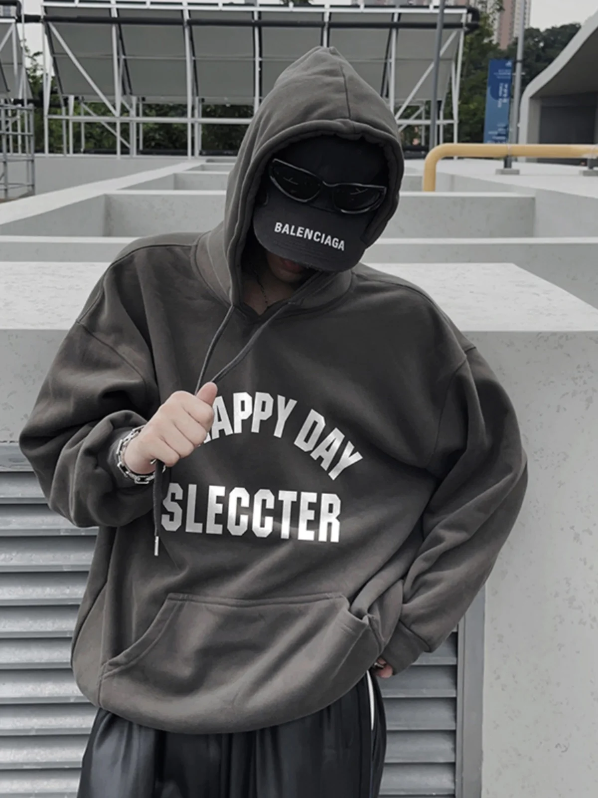 

Мужская толстовка American Sle Heavyweight Hoodie Baroque в стиле кэжуал, свободного кроя, из смесового хлопка и полиэстера, с принтом