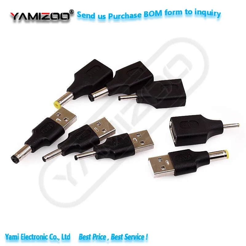 1 Stück USB-Stecker/Buchse-Adapter zu DC-Adapter Stromadapter 5.5-2.1/4.0-1.7/0.7/3.5-1.35 Ladeadapter – Detail 1