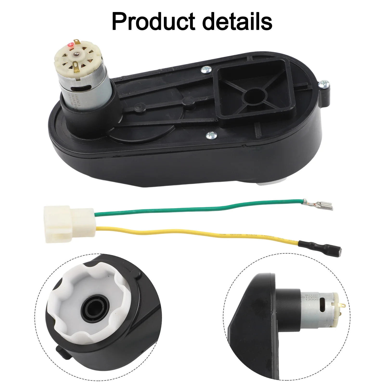 12V Electric Replacement Motor RS390 RS550 for Car Toy with Metal Intermediate Gear for Enhanced Longevity 12V