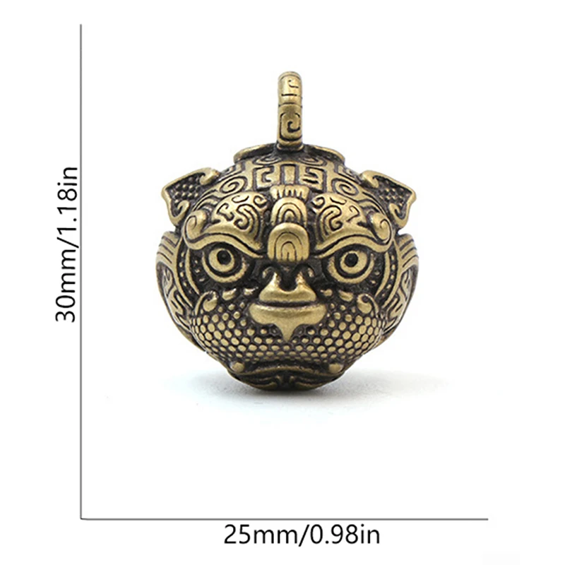 

Chinese Style Animal Bell Necklace Pendant Jewelry Handmade Vintage Keychains Jewellery Accessories Brass Bell Pendant Keychain