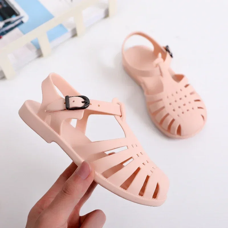 2024 Zomer Jelly Schoenen Kinderen Sandalen Baby Meisjes Peuter Zachte antislip Prinses Candy Jelly Strand Schoenen Casual Romeinse Slippers