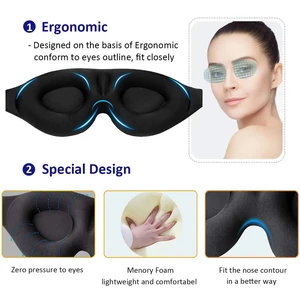 Eye mask to sleep glass with contours 3D Sale Set Set Molded Night Sleep Mask Block Light with women men with ear porch 10 Main Sales Sale for Sleep - №5