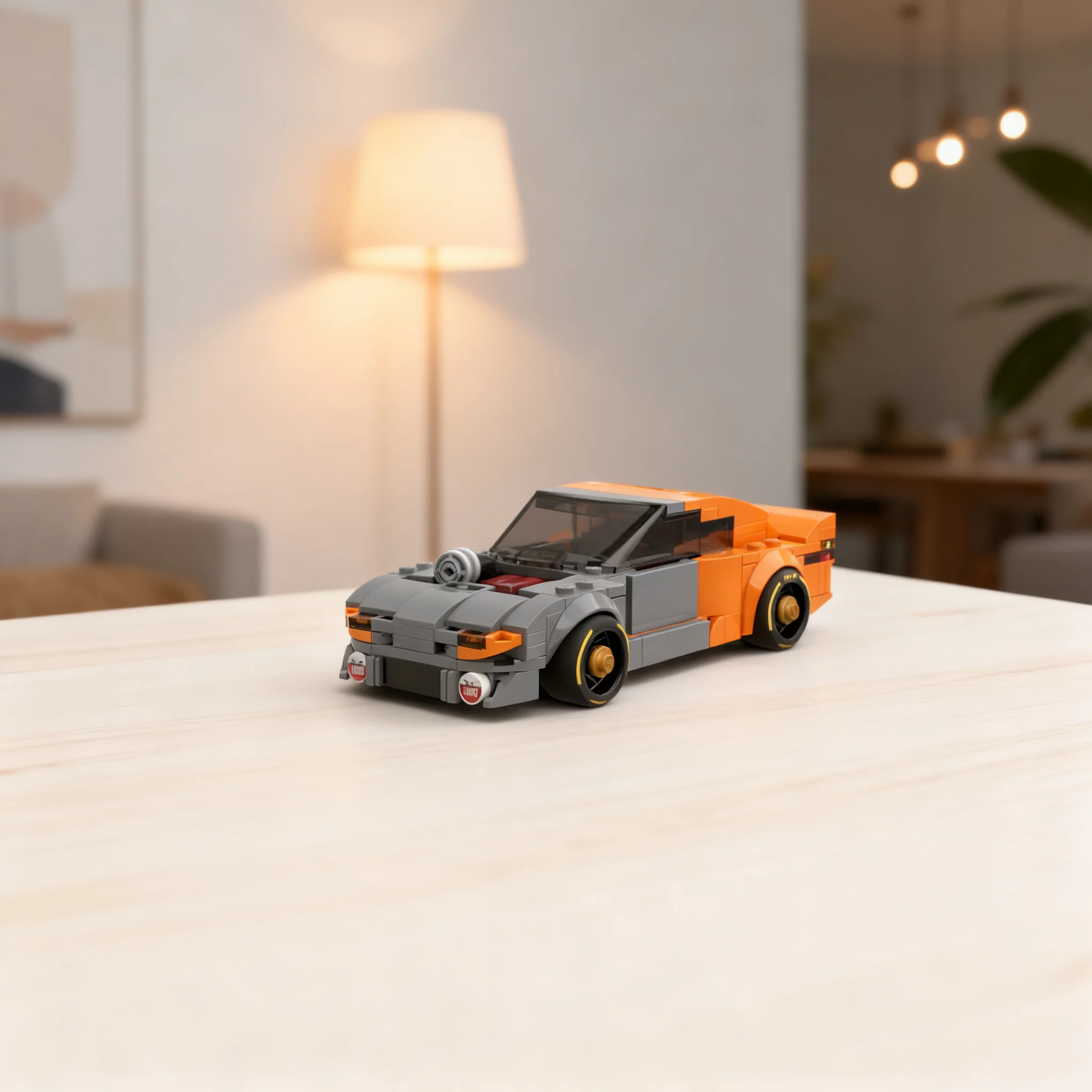 282pcs MOC Nissanns Silvia S15 Drift Moded Fix V2 City Champions Model Building Blocks Construction Christmas Gift Toy Birthday