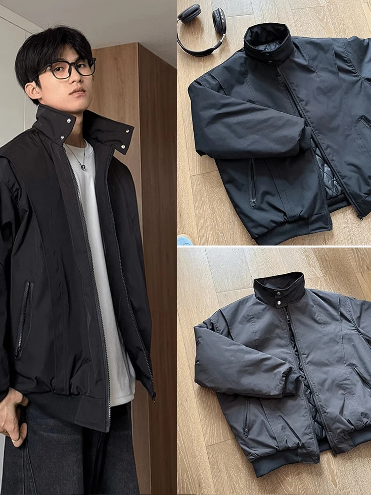 

Cleanfit Deconstructed Pilot Jaet Men's Winter Thiened American Harrington Baseball Jaet Cotton Outerwear Coat