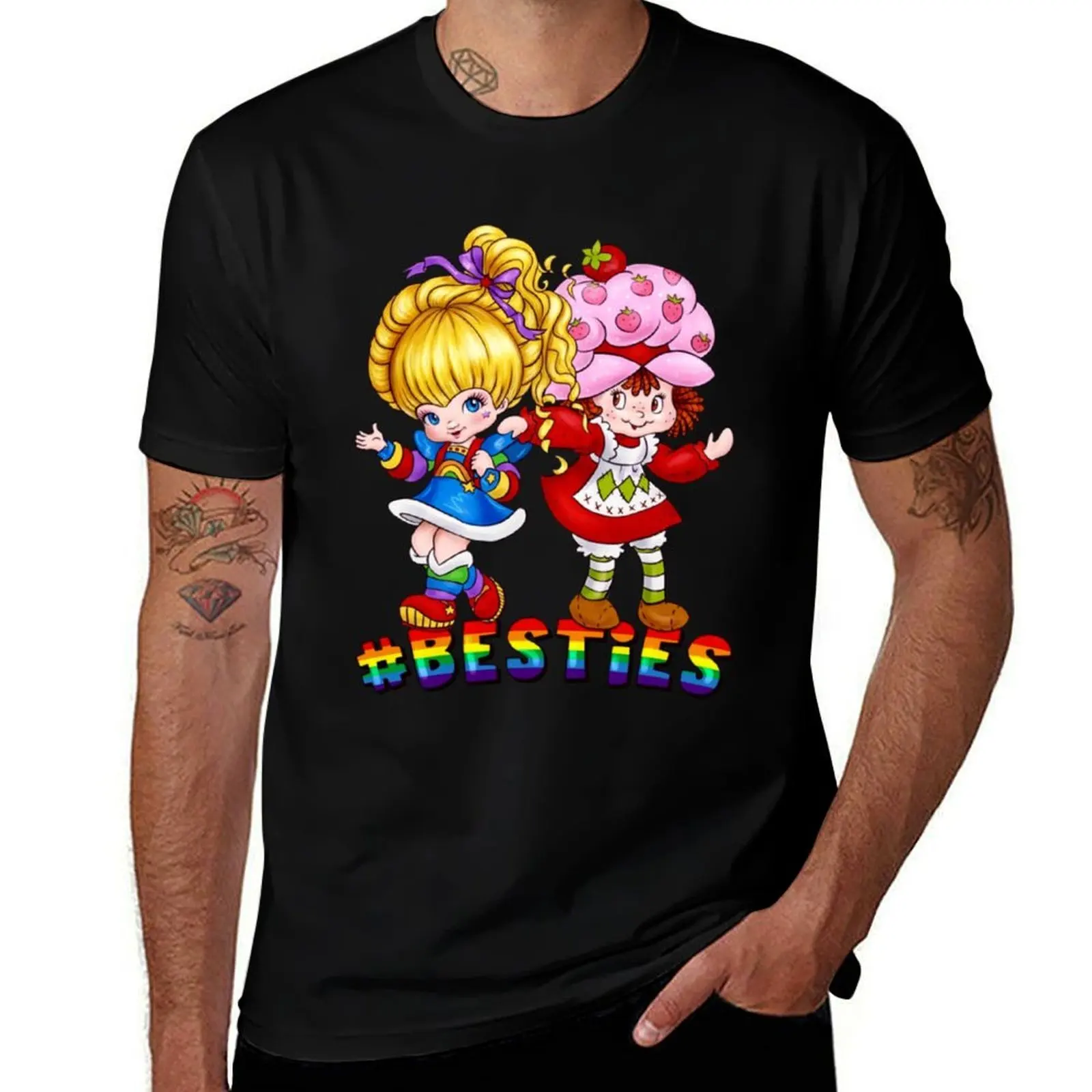 Besties Robot Brite T-Shirt Outdoor Sports Lightweight Tee T-Shirt