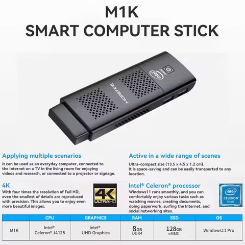 MOREFINE M1K Intel N5000 PDA Windows 11 DDR4 8GB 128G/256G SSD Dual band WIFI BT4.2 Intel UHD Graphics 2&times; USB3.0 HDMI2.0 Mini PC