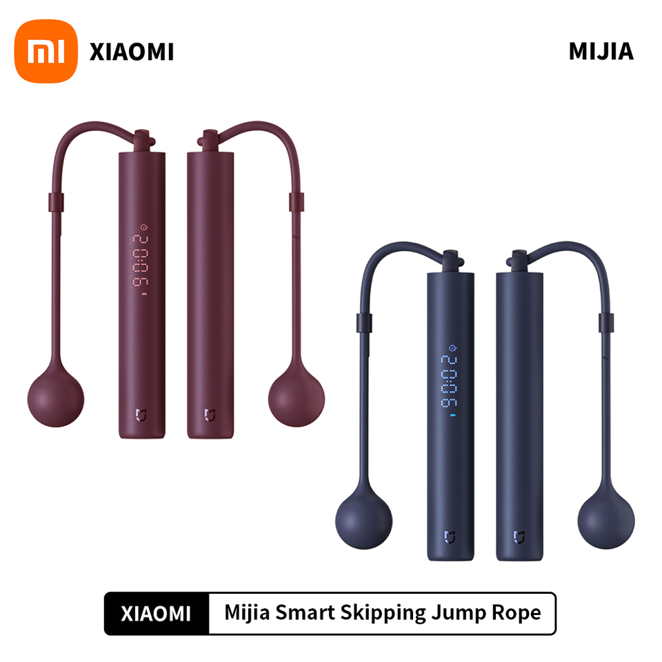  NEW Xiaomi Mijia Smart Skipping Jump Rope Counter With xiaomi Fit App Adjustable Calorie Calculation Sport Fitness Professional 