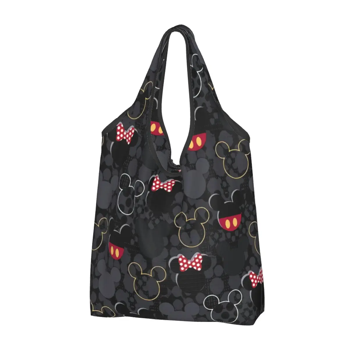

Custom Mickey Mouse Art Cartoon Groceries Tote Shopping Bag Women Funny Shoulder Shopper Bags Large Capacity Handbag