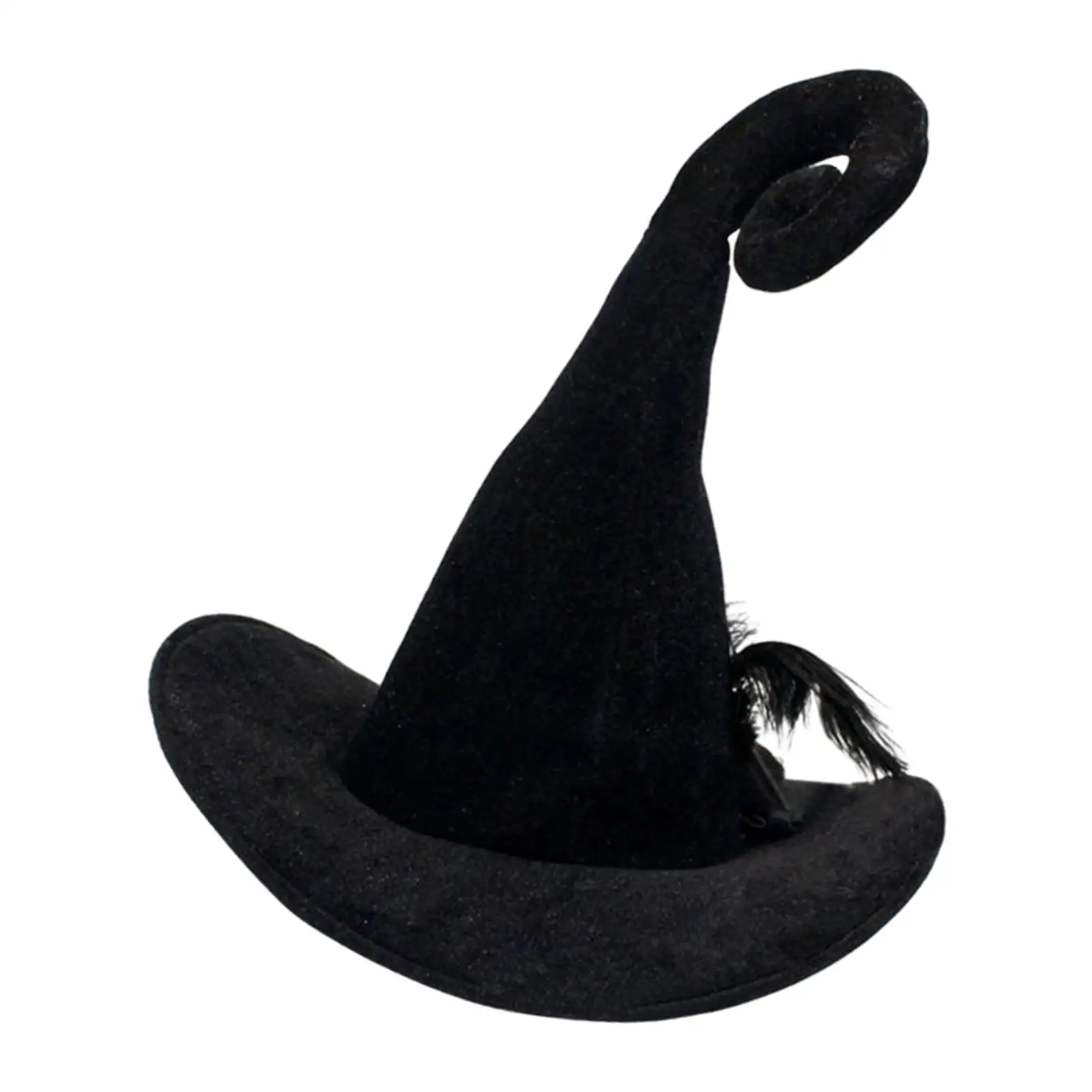 Sombreros de bruja puntiagudos para adultos, personaje de terciopelo, ala ancha, accesorios de Cosplay, accesorios para fotos, suministros para fiestas de Mascarada, carnavales