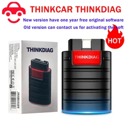 THINKCAR-Ferramenta de Diagnóstico Thinkdiag para Todos os Carros, Sistema completo, 16 Serviço de Reset, OBD2, Codificação ECU, Teste ativo, 1 ano livre, 2021, Versão Hot