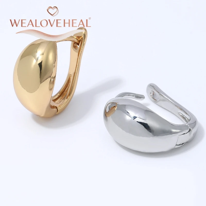 18K vergoldete Tropfenförmige Huggie-Ohrringe für Frauen, minimalistische Wassertropfen-Creolen, modischer Alltagsschmuck, Geschenk zum Valentinstag oder Geburtstag – Detail 18