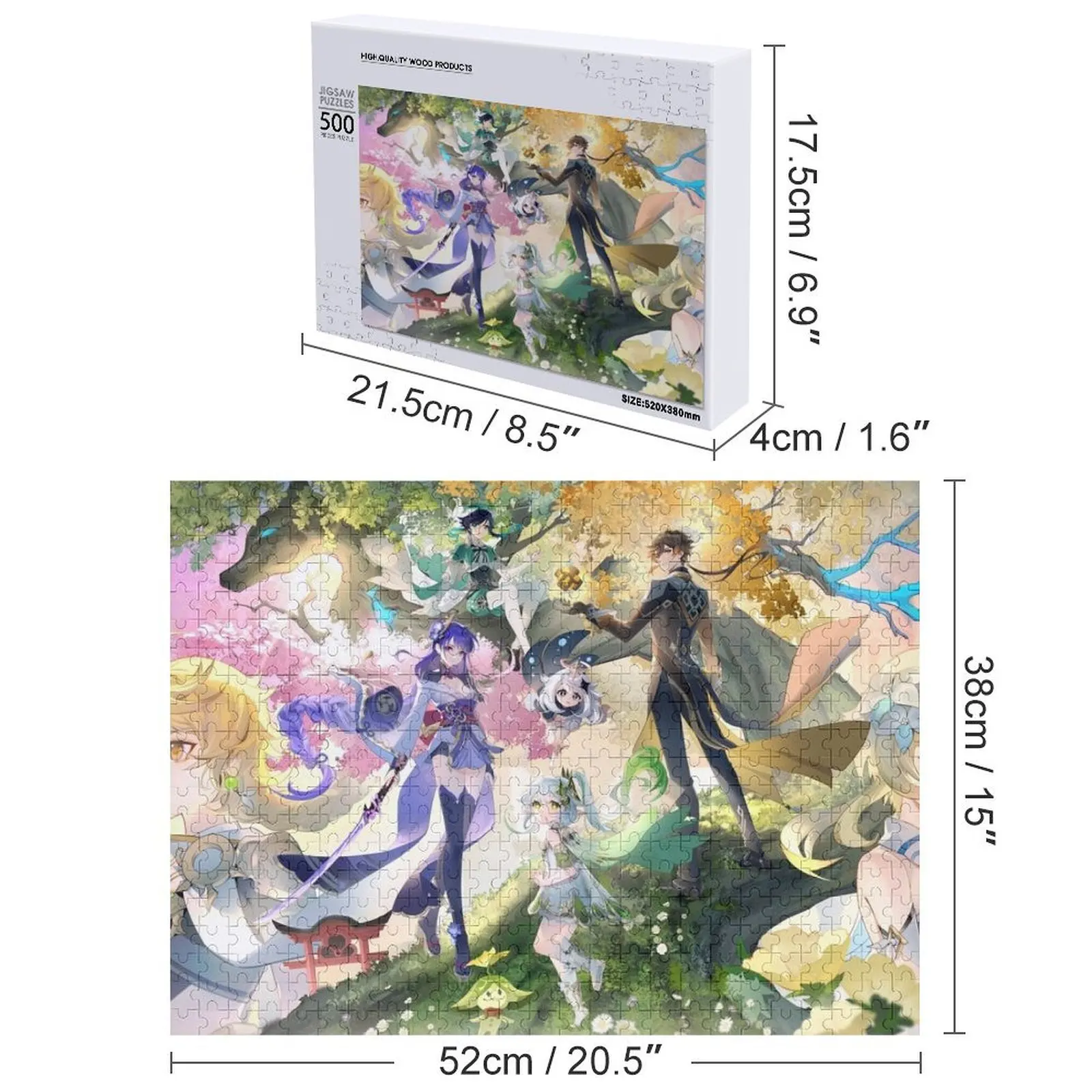 จิ๊กซอว์นักเดินทางและอัครราชินี รูปสัตว์ ทำจากไม้ พร้อมอุปกรณ์เสริมสำหรับทำไดโอรามา