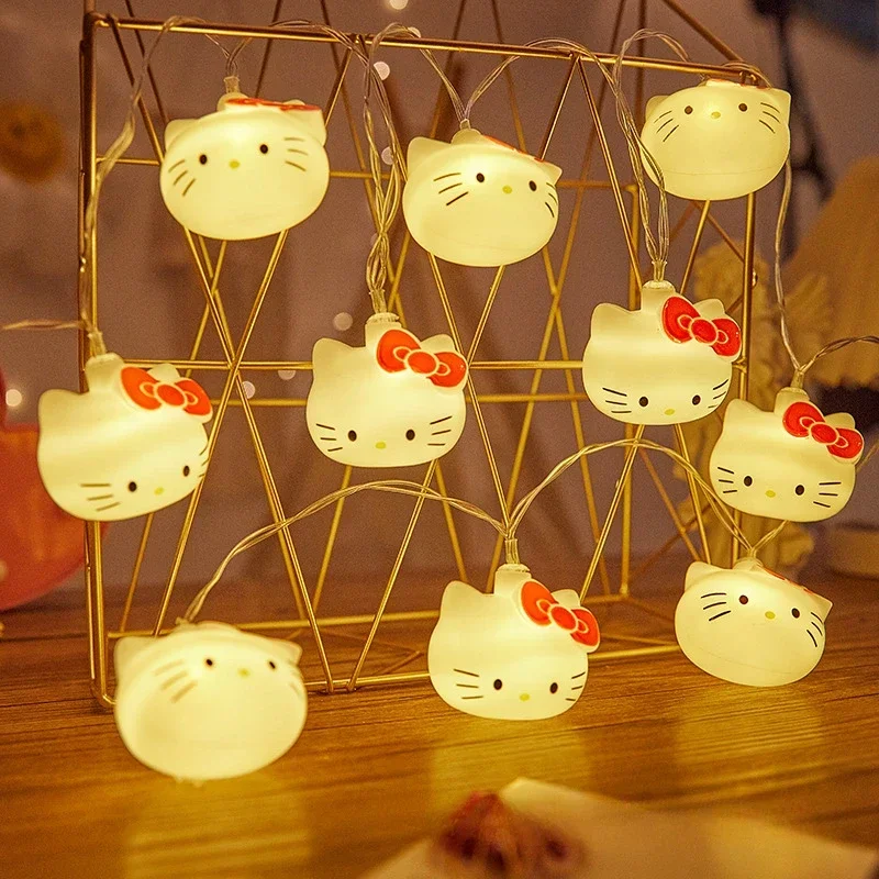 Hello Kitty Light String Colorful Light String Little Girl's Room Bedroom Atmosphere Decoration Light Children's Halloween Gift