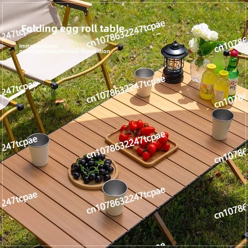 

Складной стол и набор стульев, портативное оборудование для пикника на открытом воздухе, стол для яичного рулета, износостойкий, водонепроницаемый и устойчивый к царапинам