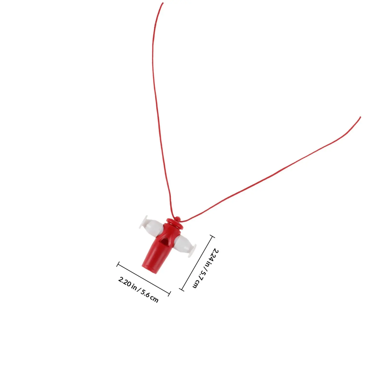 Samba Whistle Red Plastic Lightweight Kindergarten Dance Musical Instrument Sound Whistle Safety Noise Maker with Lanyard
