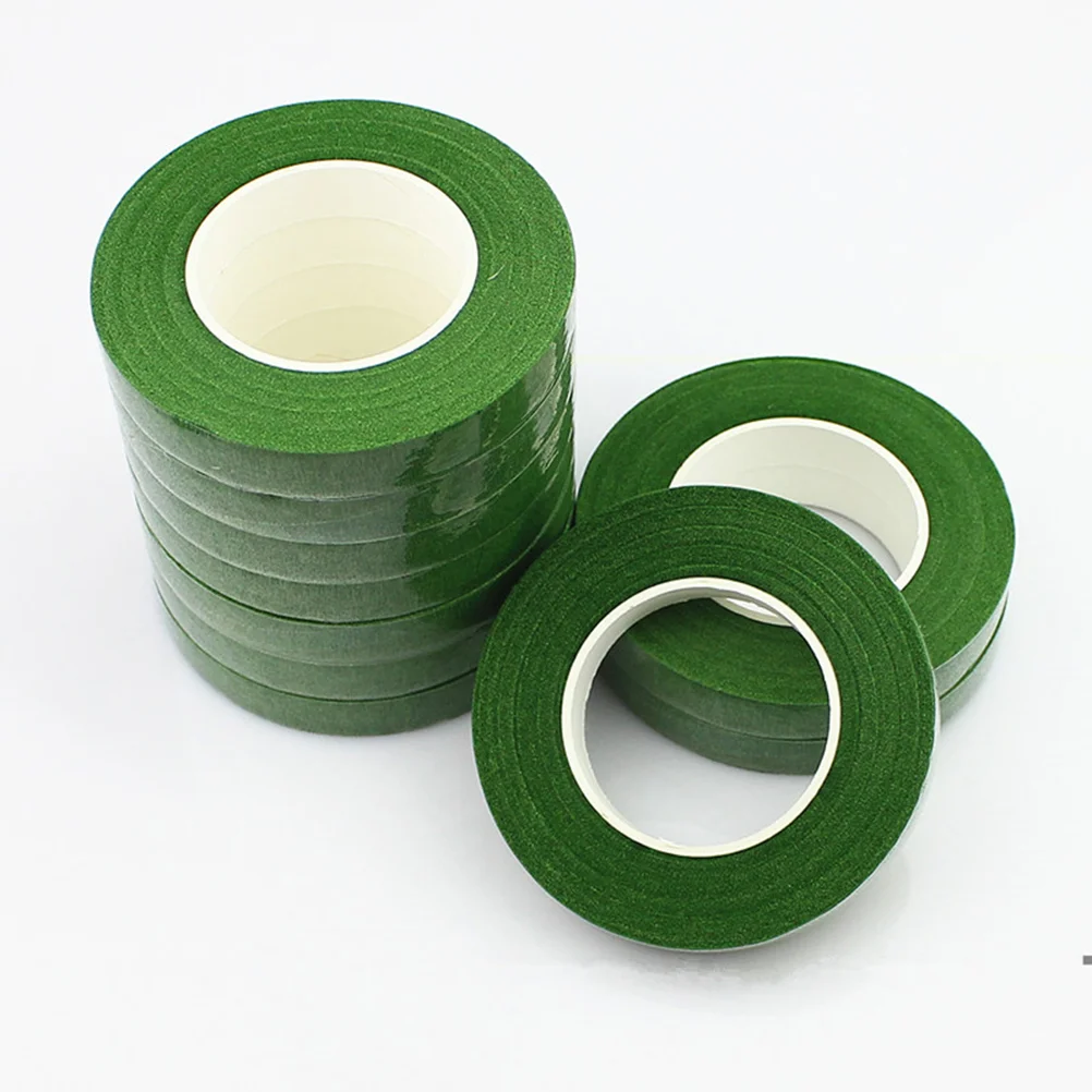 Wide Dark Green Floral Tapes Adhesive Packing Tape for Bouquet Stem Wrap Florist Tape Floral Tape Green