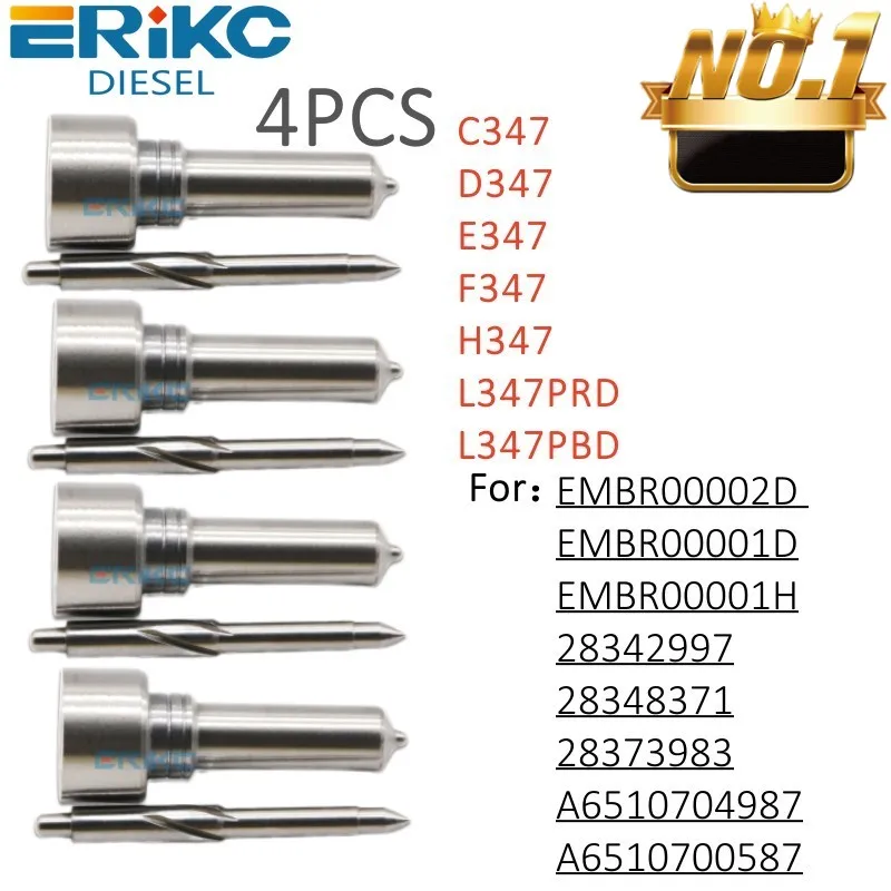 

4PCS Fuel Injector Nozzle H347 H375 H374 Sprayer Nozzle Tip H364 for A6510704987 A6510700587 EMBR00301D 28229873
