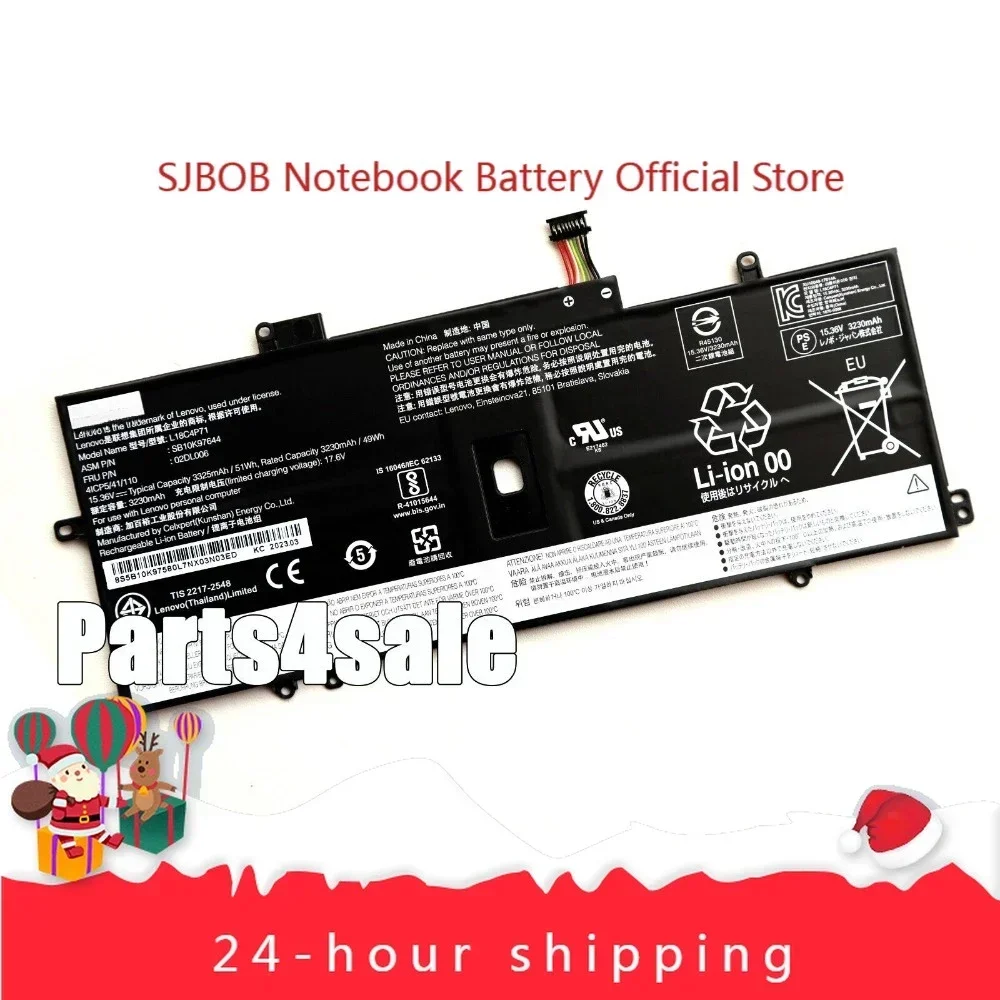 New Genuine L18C4P71 L18L4P71 Battery for Lenovo ThinkPad X1 Carbon 7th GEN 2019 Laptop battery