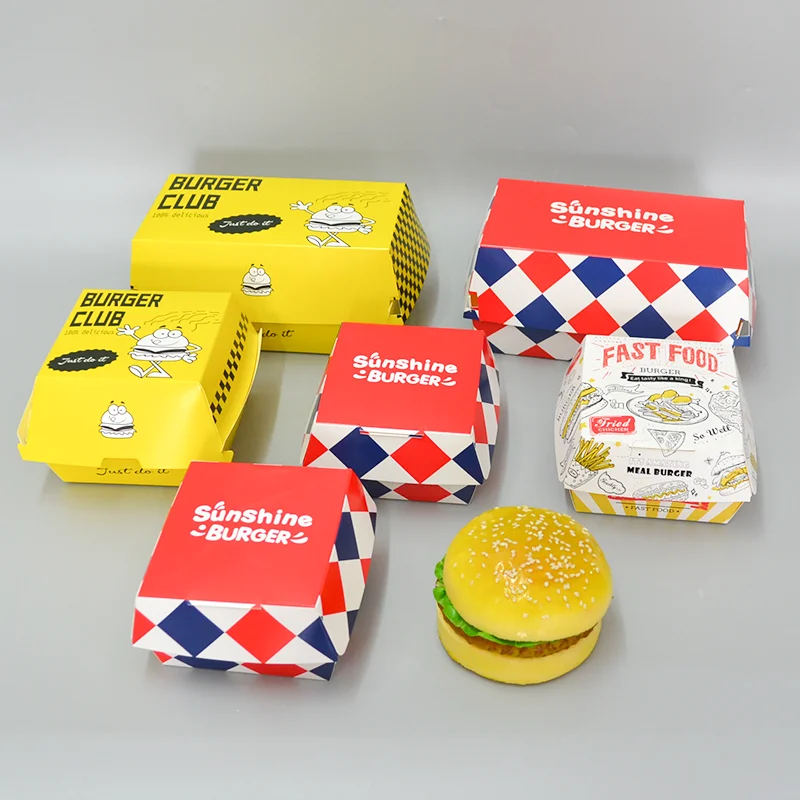 10 00piece.Custom.MDonalds French Fried Chicken Chips Takeaway Fast Food Packing Custom Print Kraft Hamburger Burger B