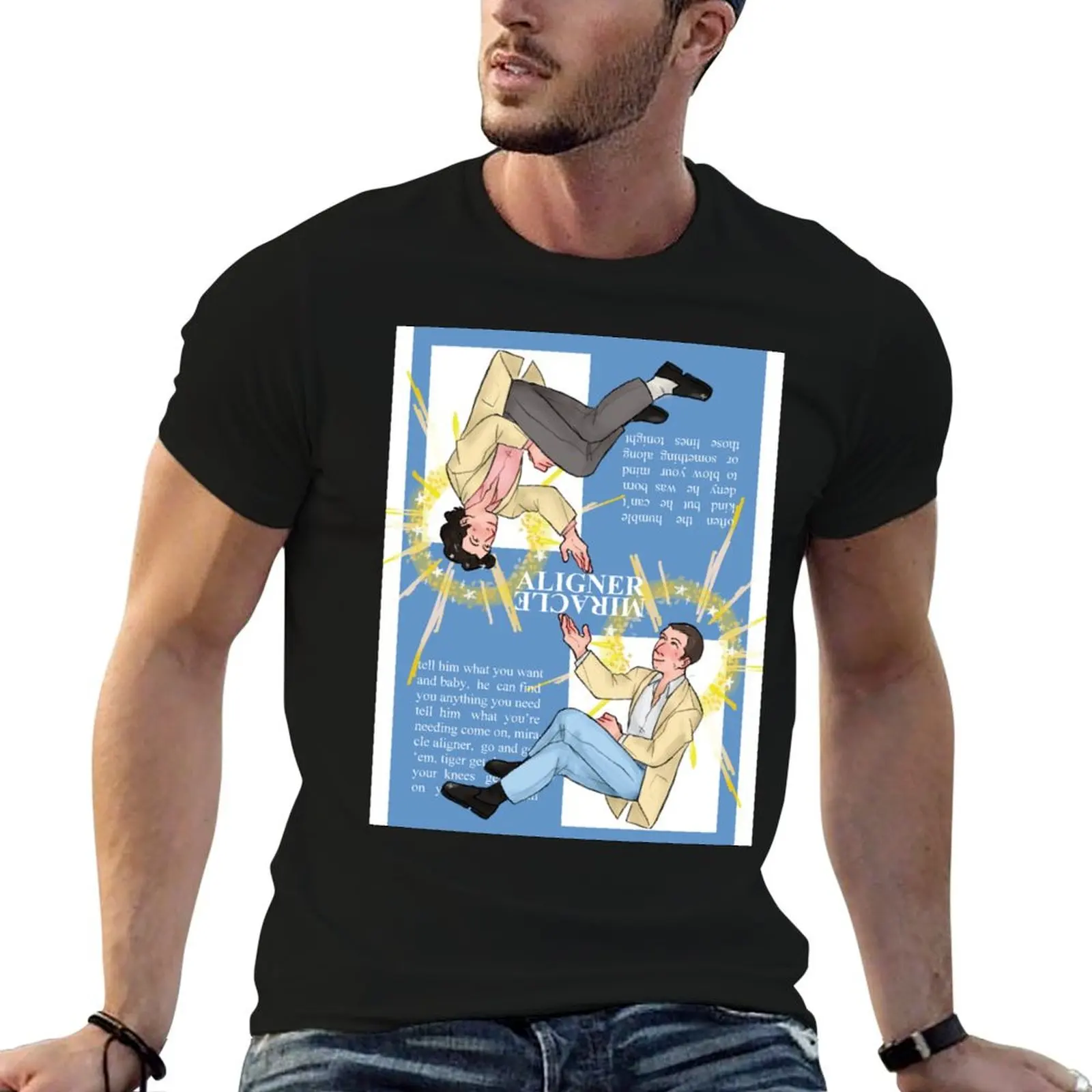 The Last Shadow Puppets - T-shirt Miracle Aligner (bleu) à manches courtes avec imprimé élégant