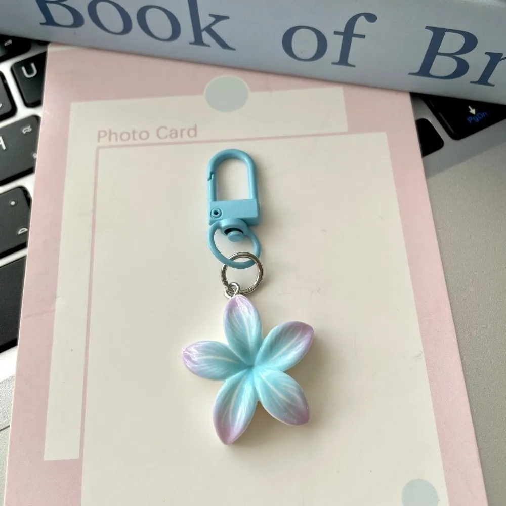 New Resin Flower Keychain Colorful Car Key Ring Bag Accessories Backpack Hanging