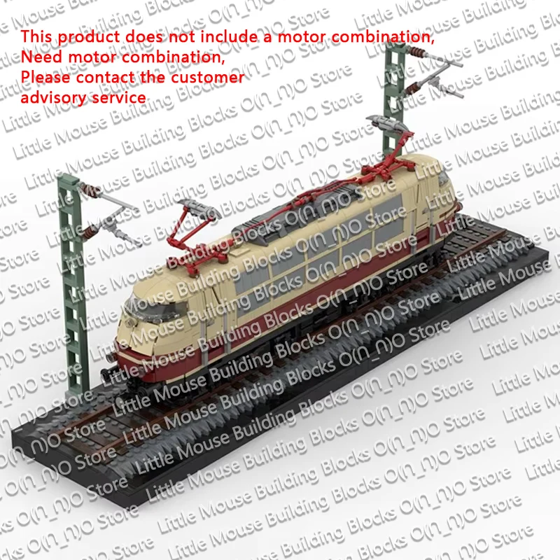 QWERT City Car Model MOC Building Bricks Electric Locomotive BR103 Modular Technology Gifts Holiday Assemble Children Toys Suit