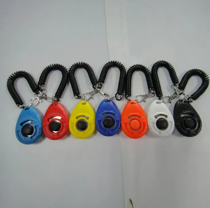 Pet Dog Training Click Clicker Agility Training-Trainer Aid Dogs Trainings Obedience Supplies With Telescopic Rope