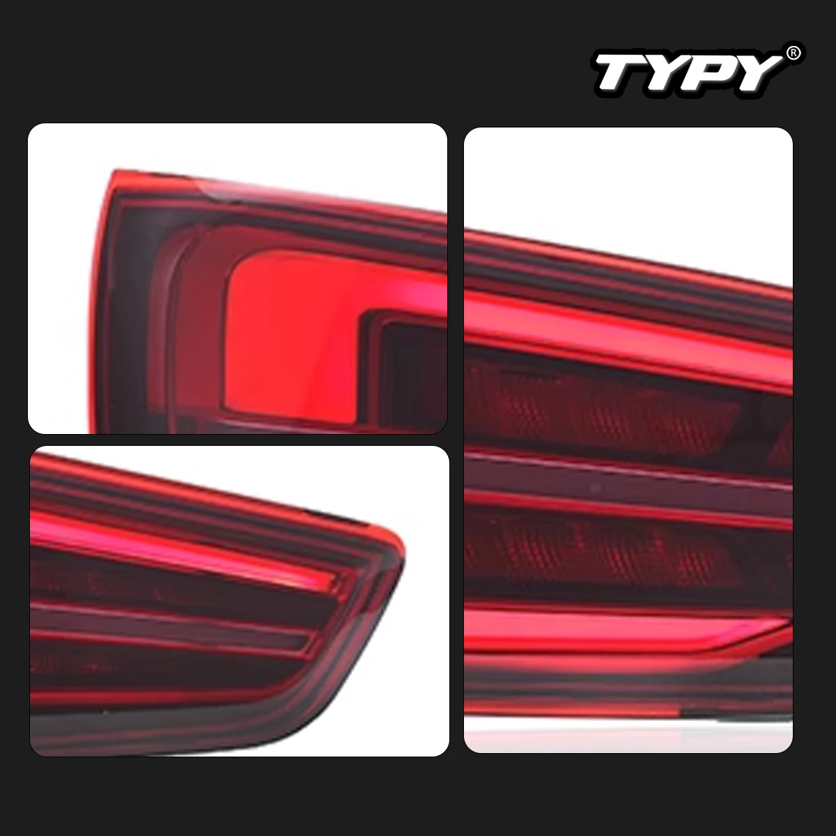 TYPY Car Tail Lights For Audi Q3 2013-2018 LED Car Tail Lamps Daytime Running Lights Dynamic Turn Signals Car Accessories