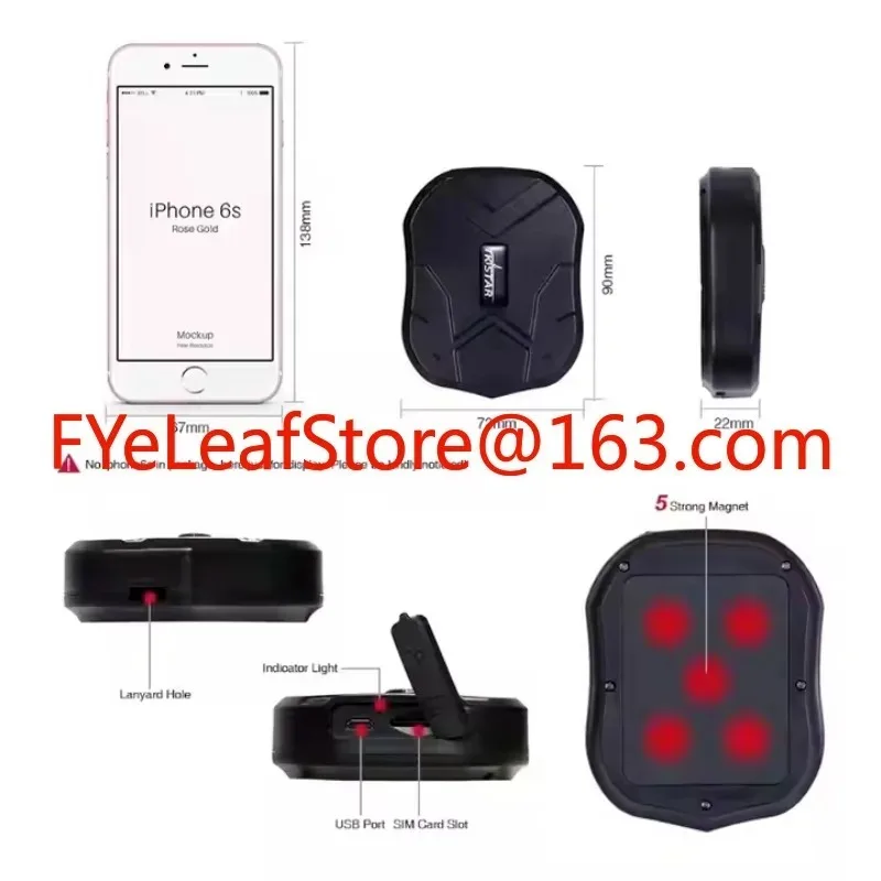 Intelligentes TK905 Global Positioning System + LBS Dual Positioning Übergeschwindigkeitsalarm