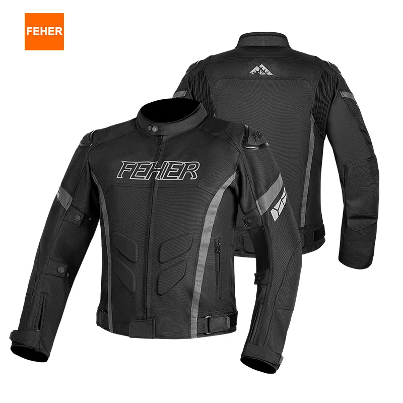 

Мужская мотоциклетная куртка FEHER Four Seasons, ветрозащитная, сохраняющая тепло, двухслойная куртка для верховой езды с защитным снаряжением CE 2, для гонщиков