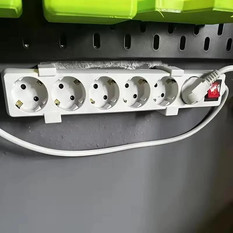 3D Printed Wall Mounted Outlet Fixer 2Pcs Power Strip Holder White Black for Home DIY Cable Management Projects