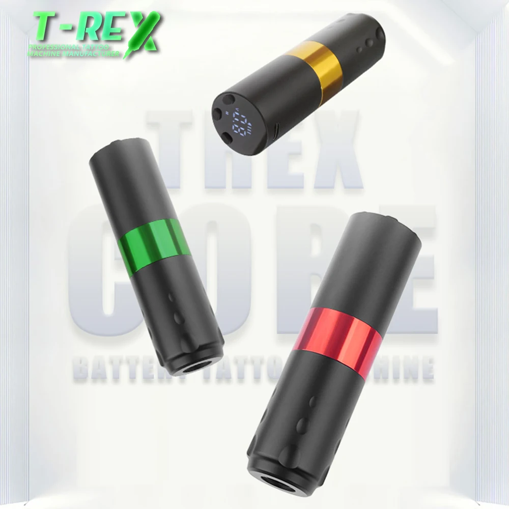 

T-Rex wireless tattoo machine 4.0mm stroke length rotary battery pen with portable 1800mAh power supply LED digital display