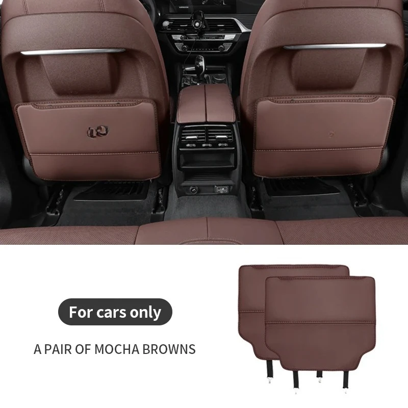 Auto Anti-kick Pad Innen Pu Leder Auto Sitz Zurück Schutz Pads Anti Scratch Rücksitz Organizer Auto Zubehör