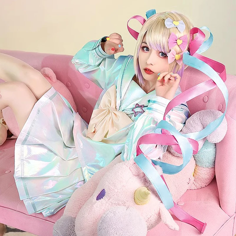 Game Needy Girl Overdose KAngel Cosplay Costume Game NEEDY STREAMER OVERLOAD Cosplay KAngel Halloween Party Cosplay Costume Wig