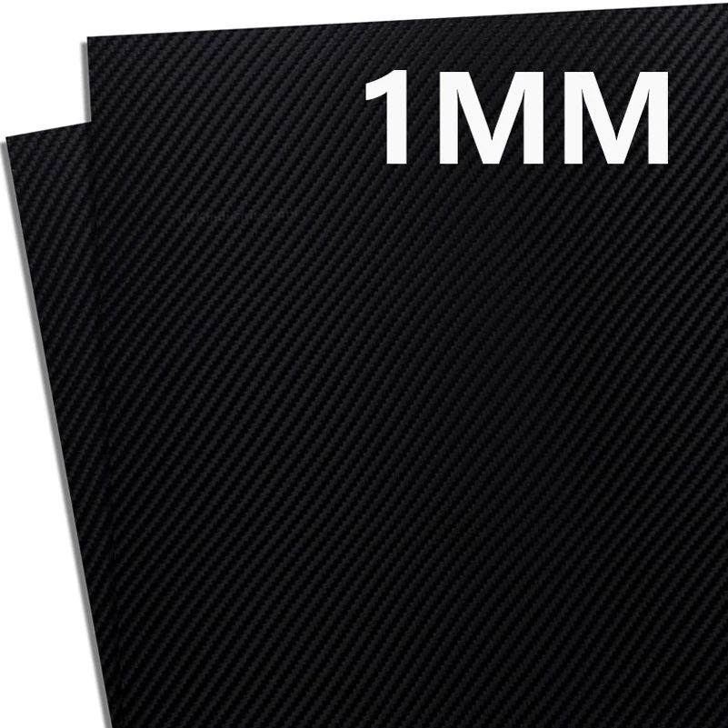 4 Sizes 1MM Thick Carbon Fibre Twill Pattern Sheath DIY Making Material KYDEX Thermoform Board Sheet Thermoplastic Plate Holster