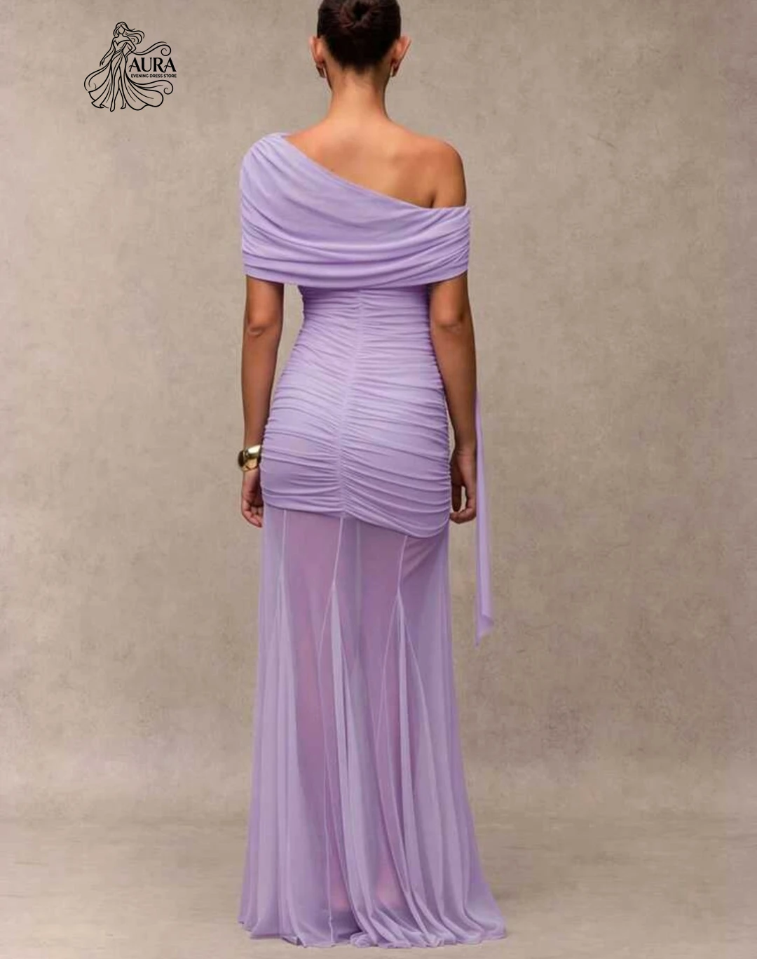 Aura Card Shoulder Robe Femme Elegant Chic Pour Fete Women's Prom Dress 2026 Custom Made Couture Luxury Evening Dresses Straight