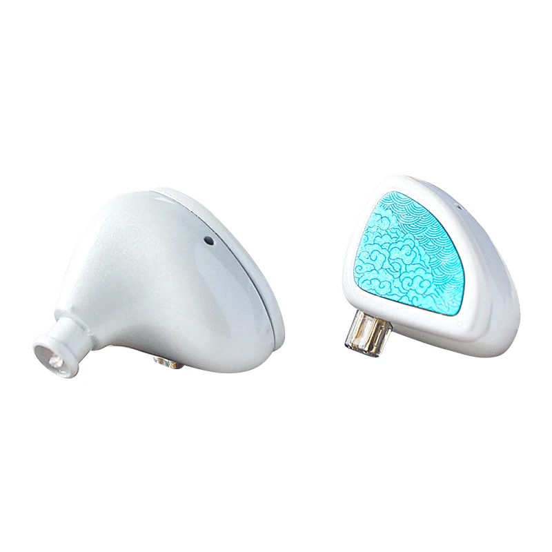 LUN SHENG White Blue Snow In-ear HIFI Earphone 1DD+2BA Hybrid Driver Height Resolution Headphone Detachable 2Pin Cable