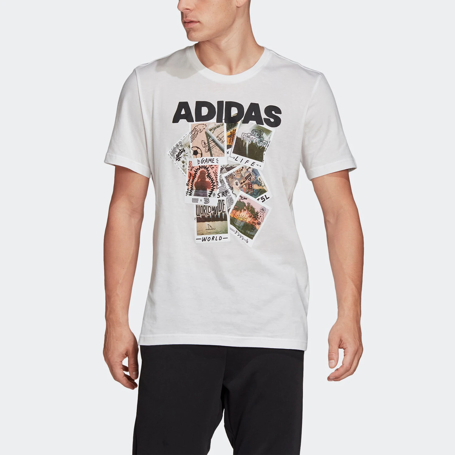 

Мужская повседневная спортивная футболка Adidas Originals для лета FN1715