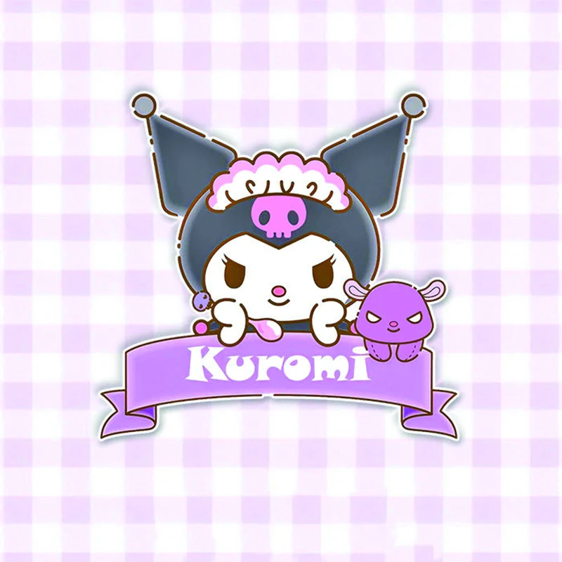 Kawaii Sanrioed Car Sticker Cartoon Cute Anime Series Kuromi Cartoon Cute Large Decorative Sticker Wall Sticker Gift for Girls