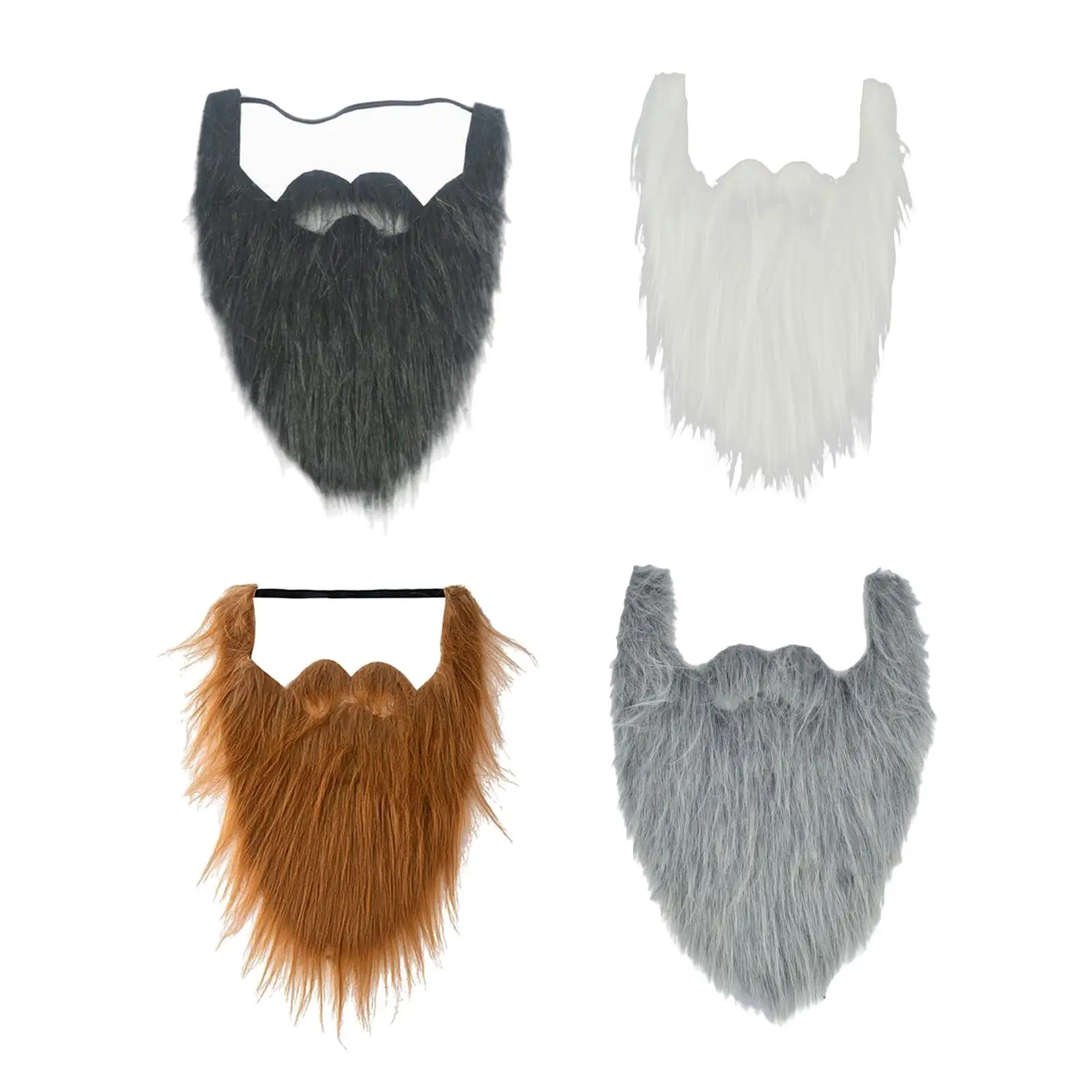 Fausse Barbe Amusante et Longue pour ixd'Halloween, Costume de Noël, Masade Tim, Accessoires de Vacances, Barbe de Père Noël, Sourcils