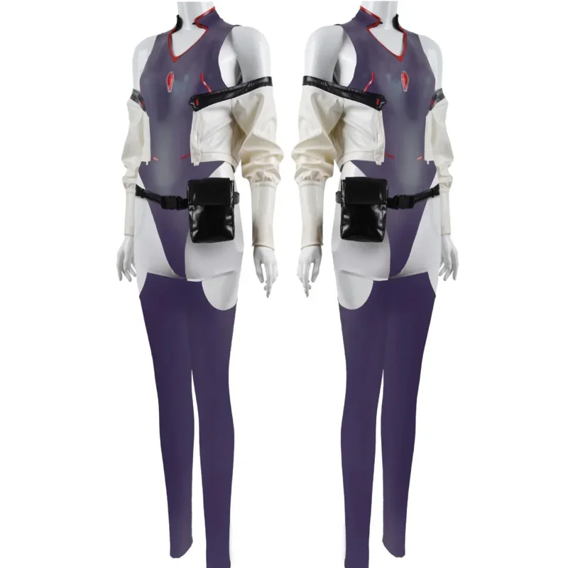 زي تنكري لسيبيربانك للنساء ، بدلة قفز من Edgerunners Cos David ، عداء مارتينيز Lucy Lucy Kushinada ، شعر مستعار للهالوين ،