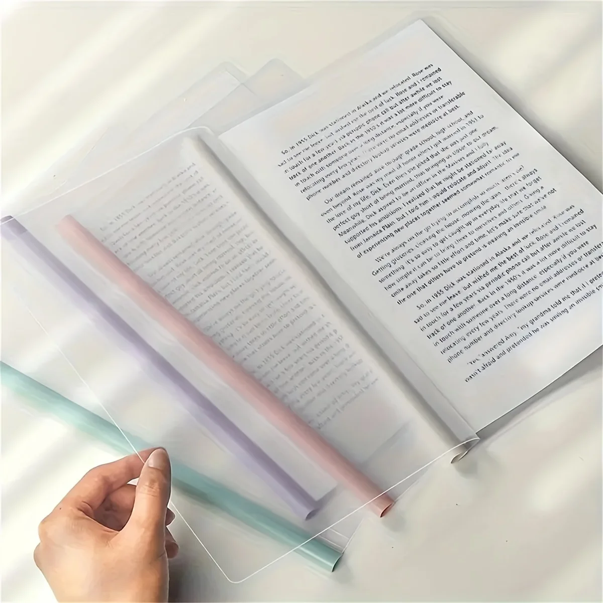 5pcs Large Capacity A4 File Folders with Drawstring Rod - Heavy-Duty PP Plastic Binder, Document Suitable for Office, School