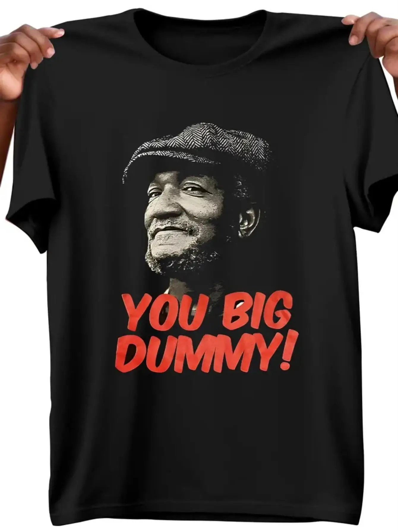 Men's Pattern T-shirt 1 Piece, Printed with Striking Red Lettering and The Words 
