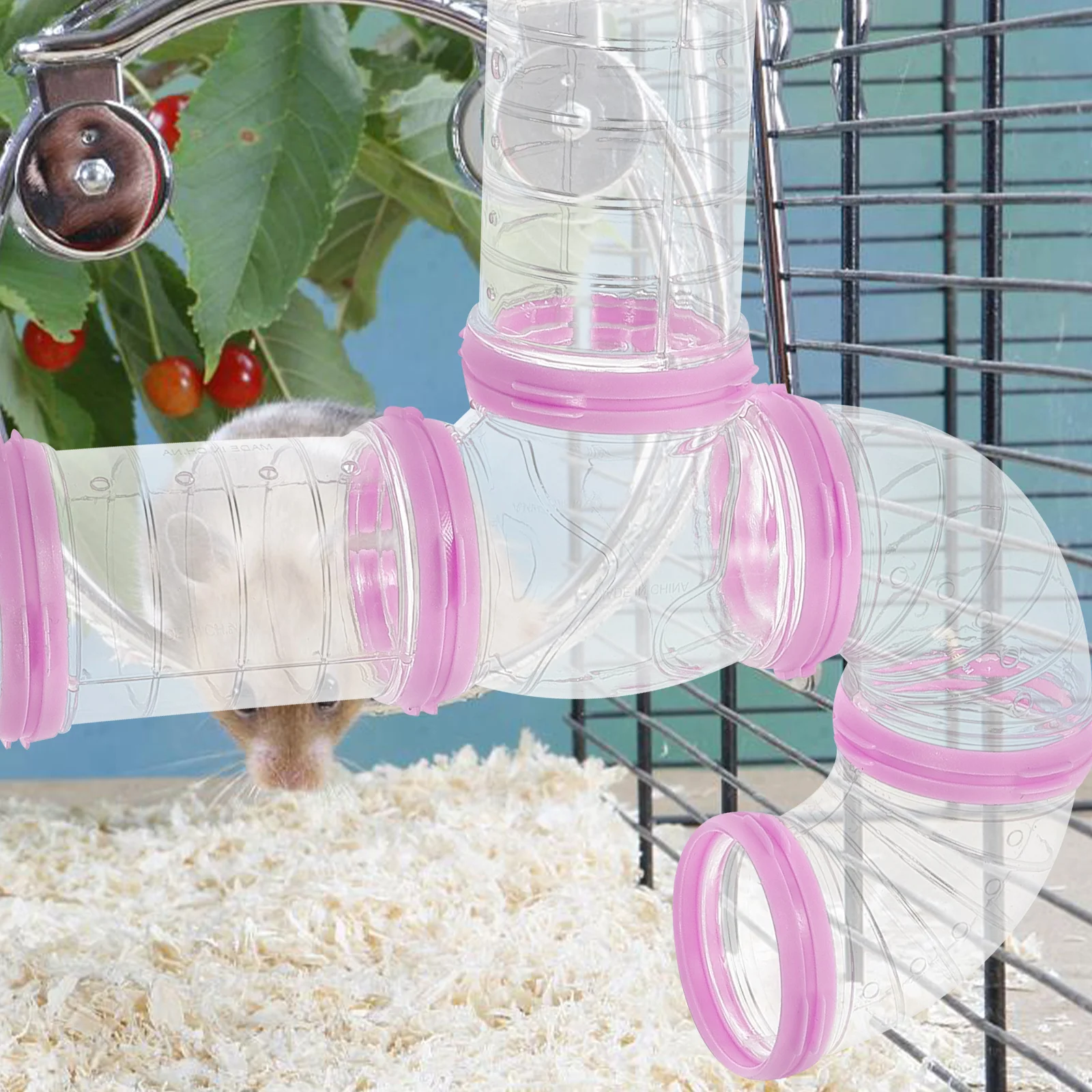 

2 Sets Plastic Pipeline Motion Tunnel Hamster Cage Tubes Sports Diy Connector Animal Play Tube Accessories Clear Pipe Playground