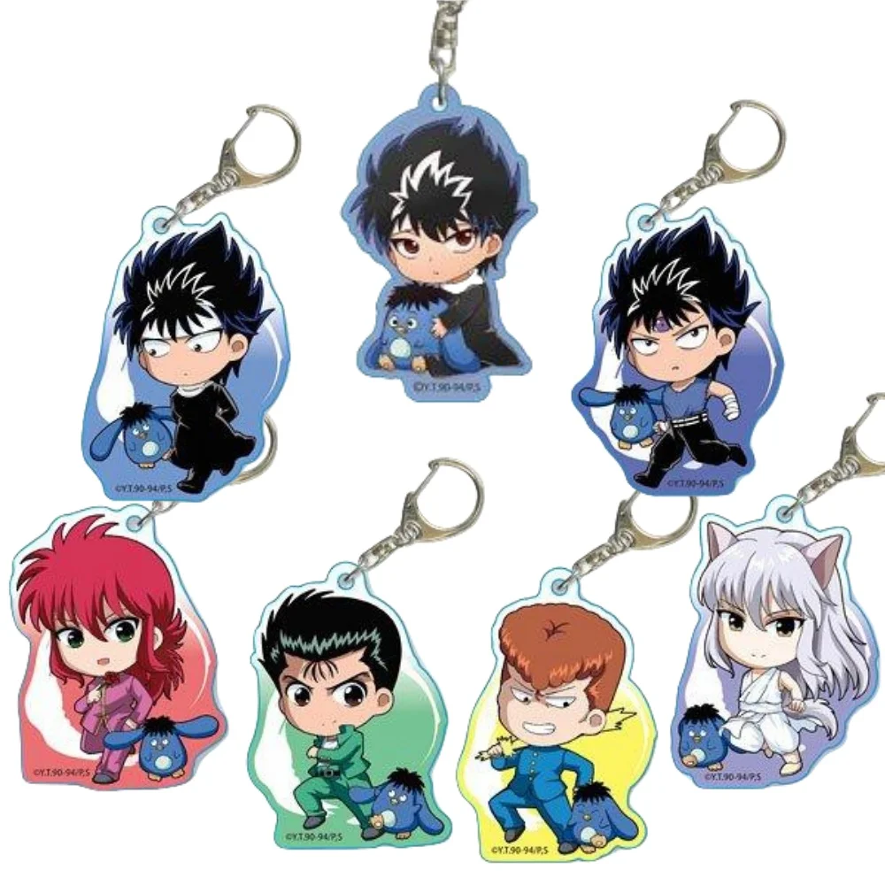 Charm Anime Fans Gifts Tekutoko Acrylic Keychain Yu Yu Hakusho Hie HD Characte Kurama Yuusuke Urameshi Ornaments About 6cm