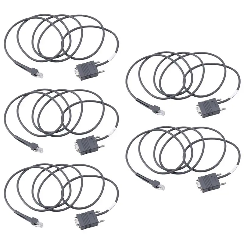 Delicate Texture-5X LS2208 RS232 Serial Cable CBA-R01-S07PAR For Symbol Barcode Scanner LS2208 6.5 Feet