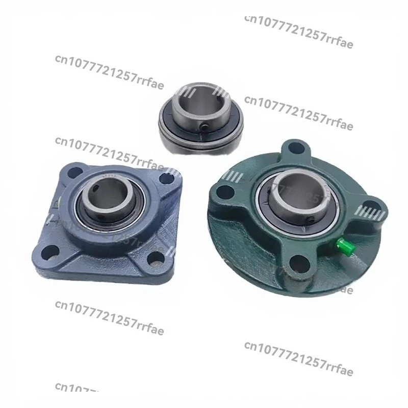 Y-Bearing Unit 60 Round Flanged Shaft Bearing, Grease Lubricated, Cast Iron Housing, Precision Grade