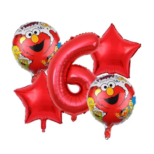 Cartoon Sesamstraße Geburtstagsparty-Zubehör Kinder Keksmonster Ballon-Design Jungen Mädchen Partyzubehör Babyparty – Detail 6