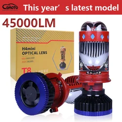 CAMOTO H4 LED Projector Mini Lens Auto H4 LED Headlight Bulbs Kit Conversion High Beam Low Beam 140W Turbo Fan Car Light Lamp