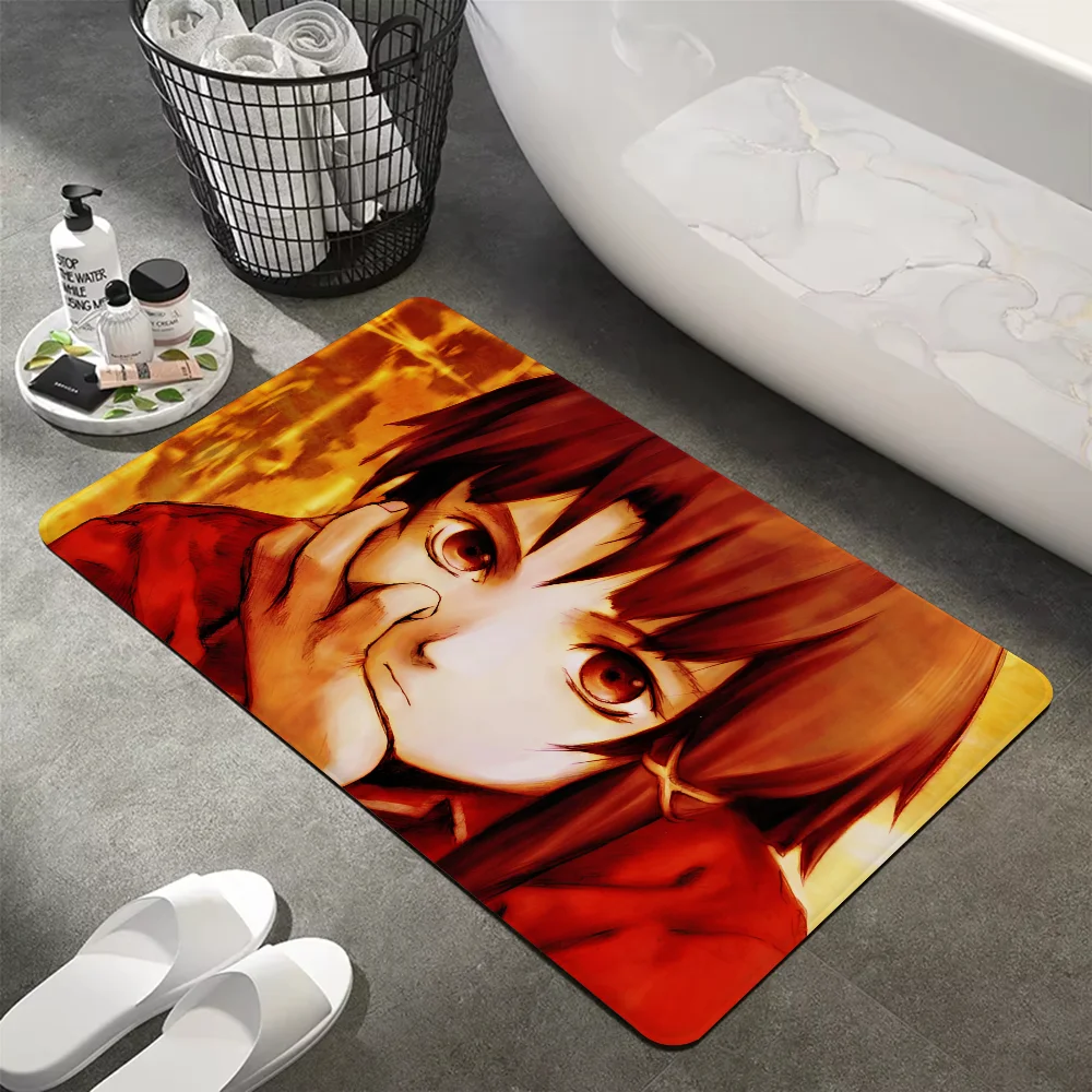 

Serial Experiments Lain Bathroom Mat Non-Slip Laundry Room Mat Laundry Decor Balcony Child Living Room Toilet Rug